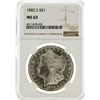 Image 1 : 1882-S NGC MS63 Morgan Silver Dollar