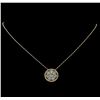 Image 2 : 14KT Two-Tone Gold 2.19 ctw Diamond Pendant With Chain