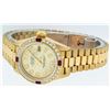 Image 8 : Rolex 18KT Gold President Diamond and Ruby Ladies Watch