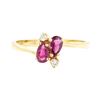 Image 2 : 0.40 ctw Ruby and Diamond Ring - 14KT Yellow Gold