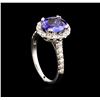 Image 4 : 14KT White Gold 1.59 ctw Tanzanite and Diamond Ring