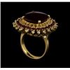 Image 4 : 14KT Yellow Gold 14.11 ctw Ruby and Diamond Ring