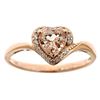 Image 1 : 0.68 ctw Morganite and Diamond Ring - 10KT Rose Gold