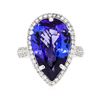 Image 3 : 7.38 ctw Tanzanite and Diamond Ring - Platinum