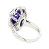 Image 4 : 7.38 ctw Tanzanite and Diamond Ring - Platinum