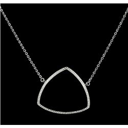 CZ Triangle Pendant Necklace - 925 Silver