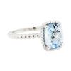 1.75 ctw Aquamarine Ring - 14KT White Gold