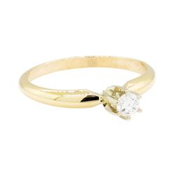 0.15 ctw Diamond Solitaire Ring - 14KT Yellow Gold