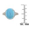 Image 4 : 4.67 ctw Turquoise and Diamond Ring - 14KT White Gold