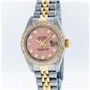 Image 1 : Rolex Two-Tone VVS Salmon Diamond DateJust Ladies Watch