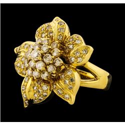 1.36 ctw Diamond Ring - 18KT Yellow Gold