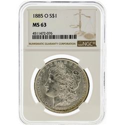 1885-O NGC MS63 Morgan Silver Dollar