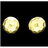 Image 1 : Hammered Button Stud Earrings - Gold Plated