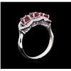 Image 3 : 1.67 ctw Ruby and Diamond Ring - 14KT White Gold