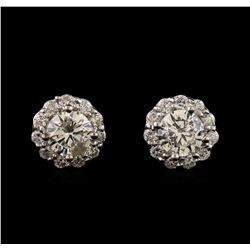 1.41 ctw Diamond Earrings - 14KT White Gold