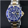 Image 1 : Rolex Two Tone Blue Submariner Men's Watch