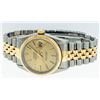 Image 3 : Rolex Mens 36mm Two Tone Yellow Gold Champagne Index DateJust Wristwatch