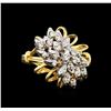 Image 2 : 0.27 ctw Diamond Ring - 14KT Yellow and White Gold