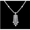 Image 1 : 14KT White Gold 4.81 ctw Diamond Necklace