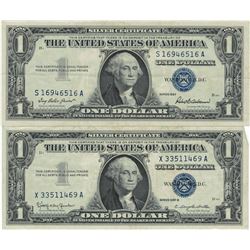 1957 $1 AU/Unc Silver Certificate Currency Lot of 2