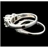 Image 3 : 1.14 ctw Diamond Ring & Wedding Band - 14KT White Gold