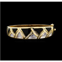 1.60 ctw Diamond Bangle Bracelet - 14KT Yellow Gold