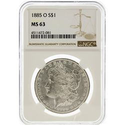 1885-O NGC MS63 Morgan Silver Dollar