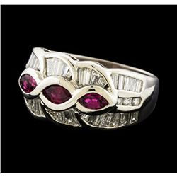 Ruby and Diamond Ring - Platinum