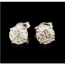 14KT White Gold 2.70 ctw Diamond Stud Earrings