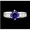 Image 2 : 2.08 ctw Blue Sapphire and Diamond Ring - Platinum