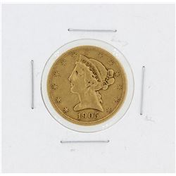 1905-S $5 VF Liberty Head Half Eagle Gold Coin