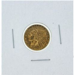 1913 $2 1-2 Indian Head Quarter Eagle Gold Coin AU