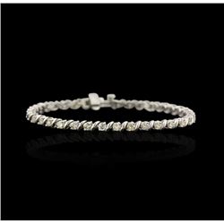 14KT White Gold 2.67 ctw Diamond Tennis Bracelet