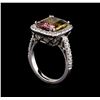 Image 4 : 5.00 ctw Ametrine and Diamond Ring - 14KT White Gold