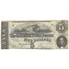 Image 1 : 1863 $5 The Confederate States of America Note T-60 CC