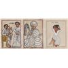 Image 1 : 3 PC Ethiopian Folk Painting with Frame