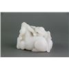 Image 1 : Chinese White Hardstone Carved Rams Statue