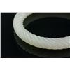 Image 2 : Chinese Fine Hetian White Jade Twisted Bangle