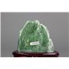 Image 3 : Hetian Green Jade Carved Boulder with Stand