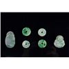 Image 1 : 6 PC Assorted Burma Green Jadeite Carved Pendants