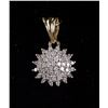 Image 1 : Sterling Silver Gold Plated Diamond Pendant RV$600
