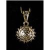 Image 3 : Sterling Silver Gold Plated Diamond Pendant RV$600