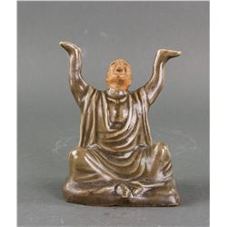 Chinese Qing Period Porcelain Lohan Statue