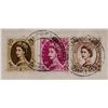 Image 1 : 3 PC Assorted 1952 UK Queen Elizabeth II Stamp