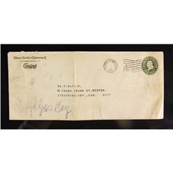 1914 US 1 Cent Postal Stationary Envelope