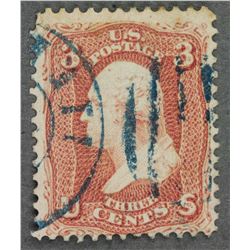 2 PC 1861 United States 3 Cents Stamp w/ Cancel Mk