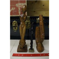 Ornate Wooden Table Pieces (3 Pieces)