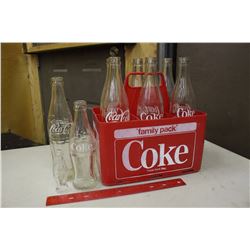 Vintage Coca-Cola Bottles (9) w/Carrying Case