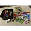 Image 1 : Lot of Assorted Hot Wheels Vehicles w/Tonka Trailer