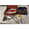Image 1 : Lot of Assorted Cutlery w/Cutlery Box